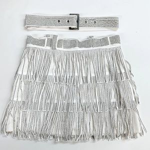 White Fringe Skirt - disco cowgirl bachelorette, New with tags